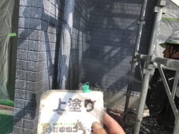 徳島県 住吉町 外壁 上塗り 塗装