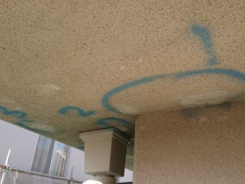 徳島県　かちどき橋　外壁補修　軒天井　モルタル