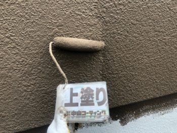 徳島県　上中町　外壁　塗装　鉢巻　上塗り