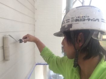 徳島県　藍住町　外壁　下塗り　塗装　