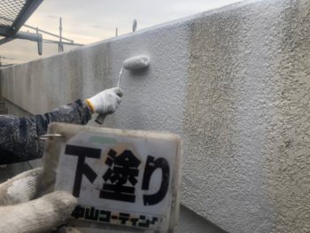 徳島県　上中町　外壁　塗装　下塗り