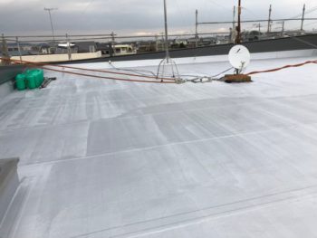 徳島県　阿南市　屋上防水　プライマー　塗装後
