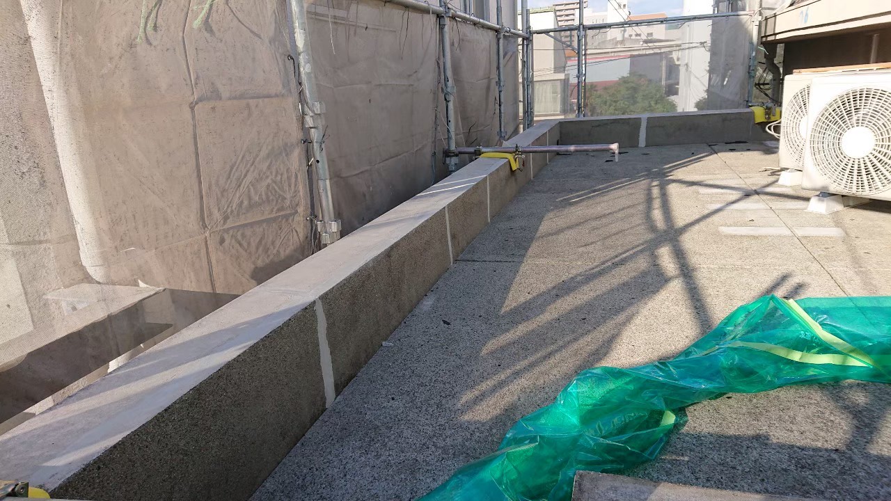 徳島県　かちどき橋　外壁補修　立ち上がり　モルタル