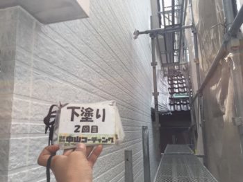 徳島 八万 外壁塗装後 下塗り 2回目