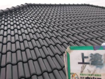 徳島県　新浜町　屋根　塗装後　上塗り