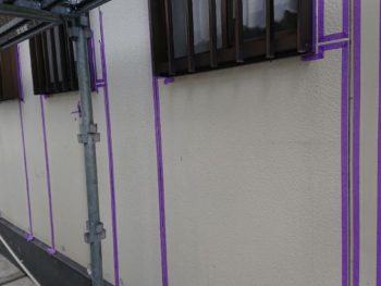 徳島県　藍住町　コーキング　目地　撤去　養生