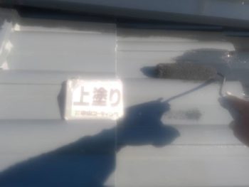 徳島県　北沖洲　屋根塗装　上塗り