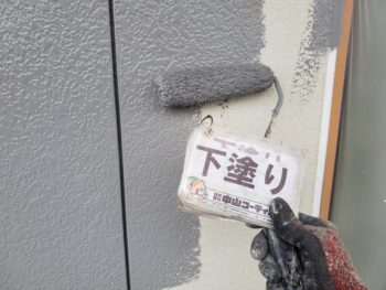 徳島県　藍住町　外壁　塗装　下塗り