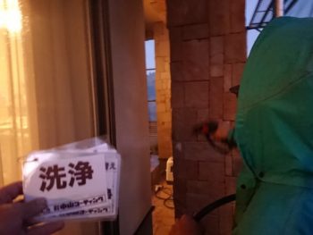 徳島 上八万 洗浄 外壁 レンガ調