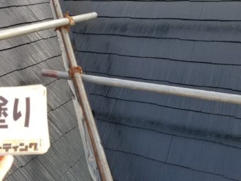 徳島県　大麻町　屋根塗装後　上塗り　