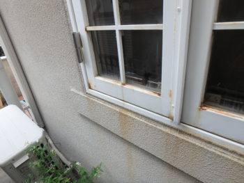 徳島県　かちどき橋　施工前　窓　錆