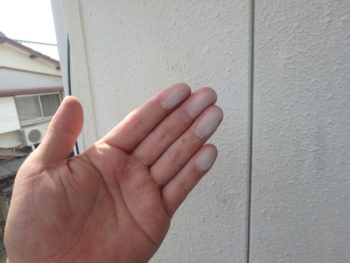 徳島県　新浜町　施工前　外壁　チョーキング