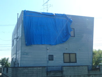 徳島県　阿南市　施工前　側面　雨漏り