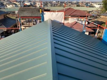 徳島県　名東町　屋根　板金工事　棟　板金