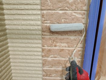 徳島県　藍住町　外壁塗装　玄関　