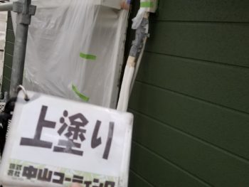 徳島県　大麻町　外壁　塗装　上塗り