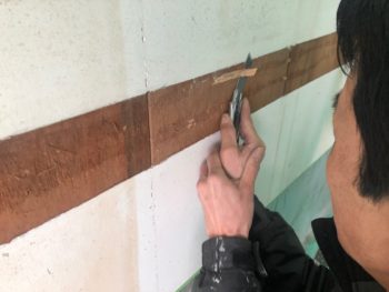 徳島県　川内町　室内塗装　下地処理