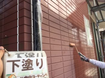 徳島県　南沖洲町　外壁　塗装　下塗り