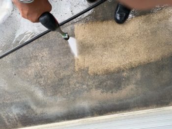 徳島県　藍住町　高圧洗浄　土間