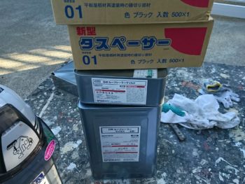 徳島　羽ノ浦　使用材料　屋根　下塗り