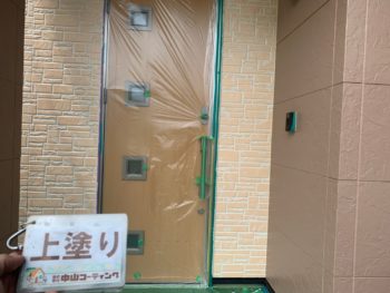 徳島県 小松島市 外壁 塗装 上塗り 2色仕上げ