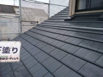 徳島県　南田宮町　屋根　塗装後　下塗り