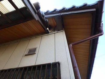 徳島県　羽ノ浦町　施工前　軒天井