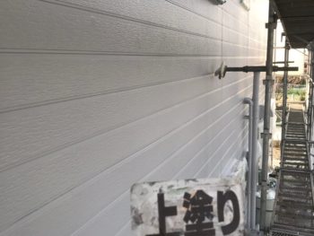 徳島県　石井町　外壁塗装　上塗り後