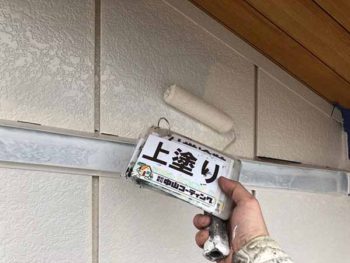 徳島県　羽ノ浦町　外壁塗装　上塗り　塗装後
