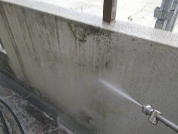 徳島県　名東町　高圧洗浄　ベランダ　手すり壁