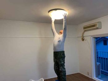 徳島県 マンション 室内塗装 ライト 復旧
