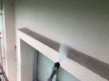 徳島県　中島田町　高圧洗浄　壁面　出っ張り