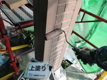 徳島県　上板町　外壁塗装　上塗り
