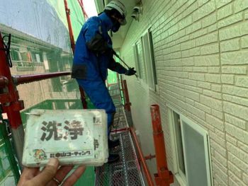 徳島県　大麻町　高圧洗浄　外壁　目地