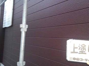 徳島県　大麻町　外壁塗装　上塗り後