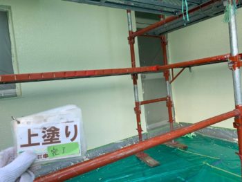 徳島県　中島田町　外壁塗装　上塗り後
