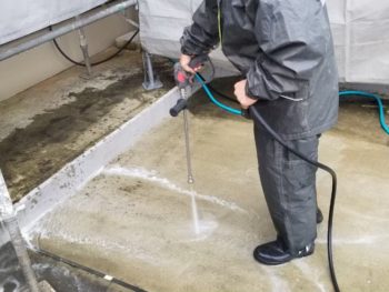 徳島県　松茂町　高圧洗浄　土間