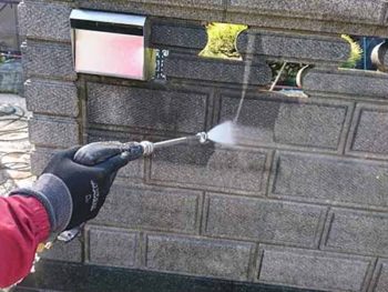 徳島県　小松島市　高圧洗浄　塀