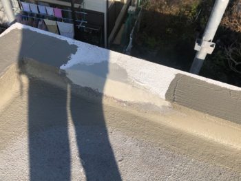 島県　沖洲町　屋上　防水塗装　爆裂補修