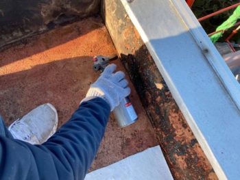 徳島県　中島田町　屋上防水　下地処理