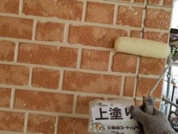 徳島県　藍住町　外壁　塗装　サイディング　上塗り