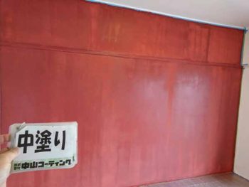 徳島県 マンション 室内塗装 壁面 中塗り