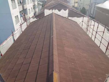 徳島県　北田宮　施工前　屋根　台風被害