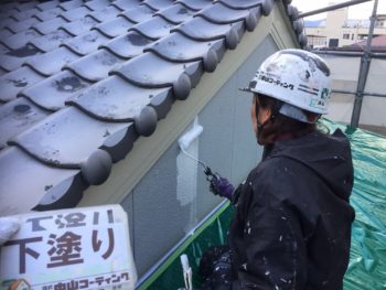 徳島 塗装 外壁 下塗り