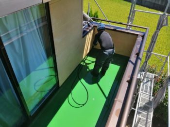 防水 ベランダ 塗装 徳島 洗浄