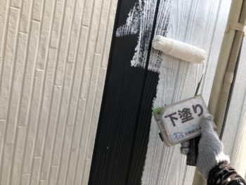 パテ処理　下塗り　使用材料　中塗り　上塗り