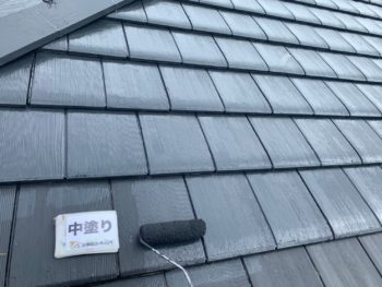 補修　下塗り　中塗り　コーキング　上塗り　完了　屋根