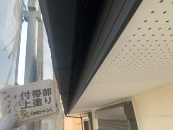 軒天　シャッターBOX　雨樋　鉄骨　一時撤去