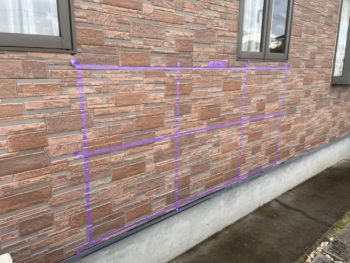 洗浄　試し塗り　A色　B色　クリヤ