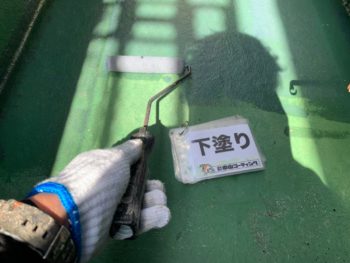 上塗り　下塗り　防水　軒天井　ケレン
